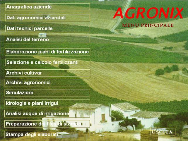 agronix menu principale